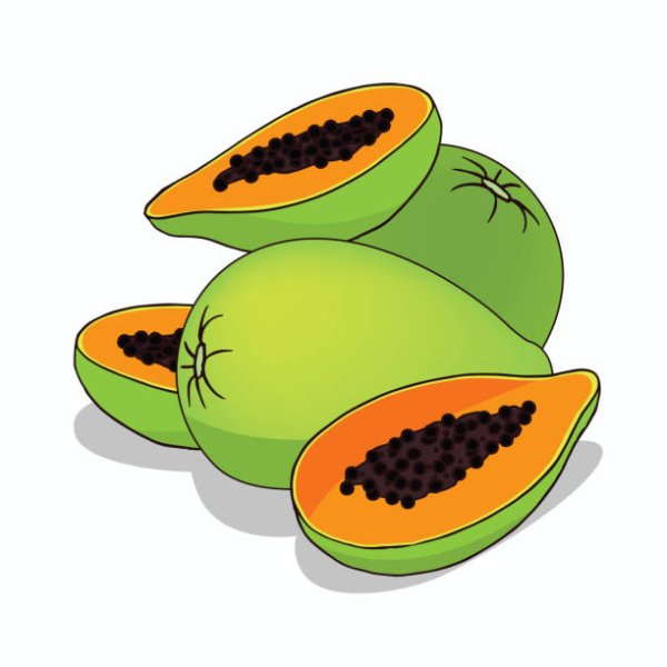 Папайя карандашом