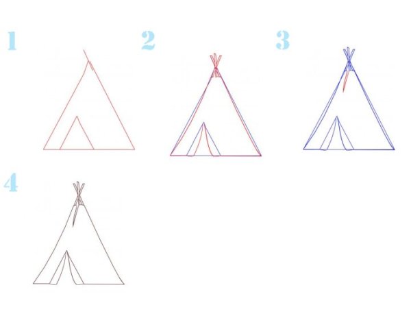 Вигвам нарисованный