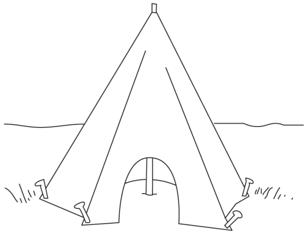 Нарисовать шалаш