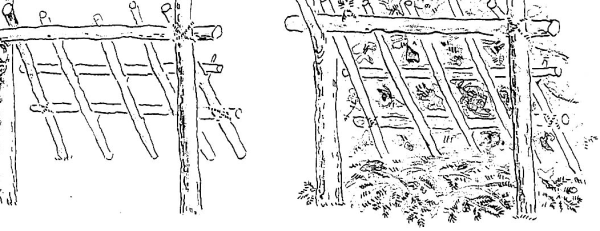 Односкатный шалаш временное укрытие в лесу