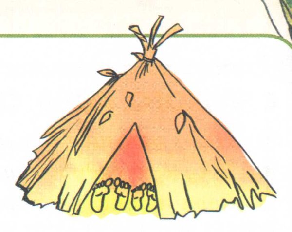 Шалаш рисунок