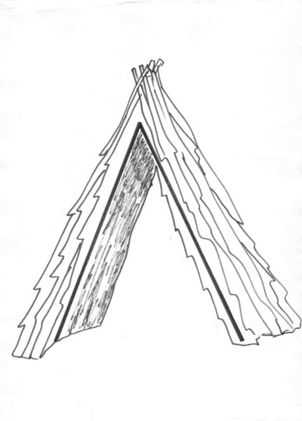 Шалаш раскраска для детей