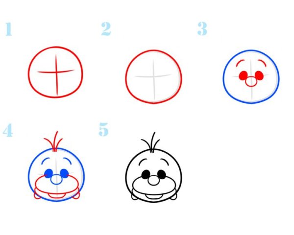 Как нарисовать Олафа поэтапно