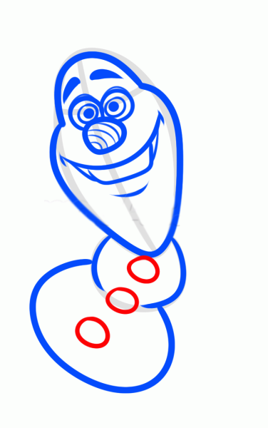 Как нарисовать Олафа