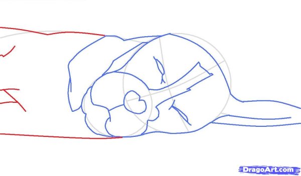 Лежачая собака рисунок