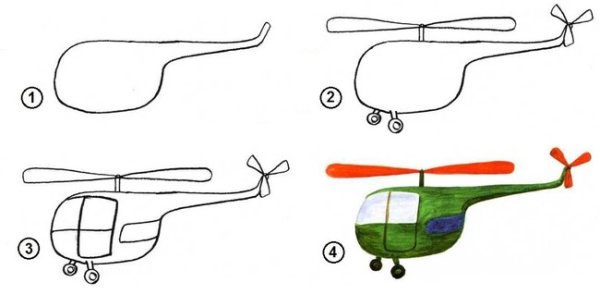 Рисование транспорт пошагово