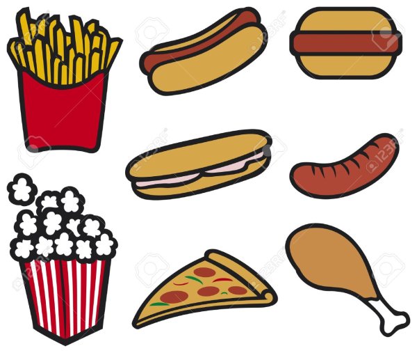 Нарисованная еда из Макдональдса