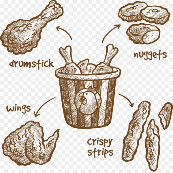 Куриные крылышки нарисованные