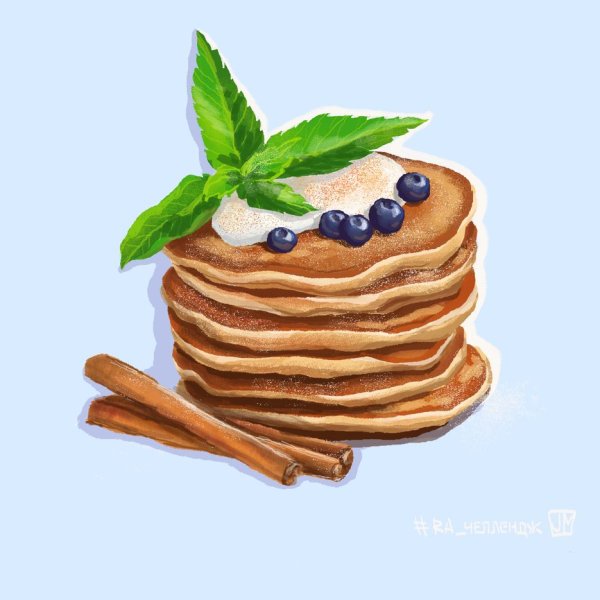 Панкейки рисунок легкий
