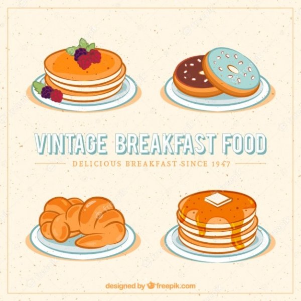 Завтрак блины вектор