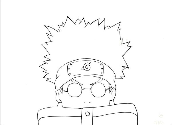 Раскраска Наруто Шино