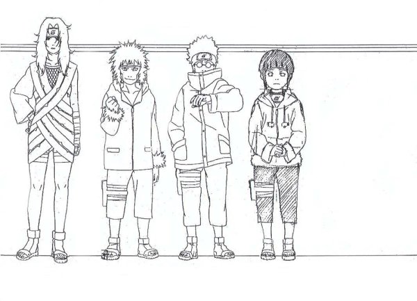 Раскраска Наруто Шино