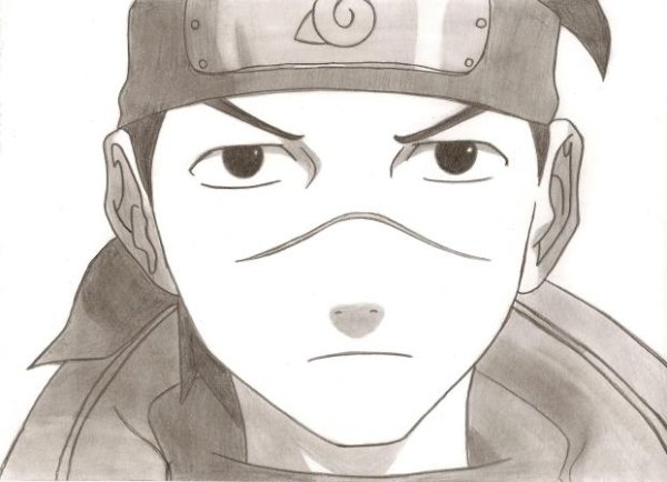 Наруто Ирука сенсей рисунки