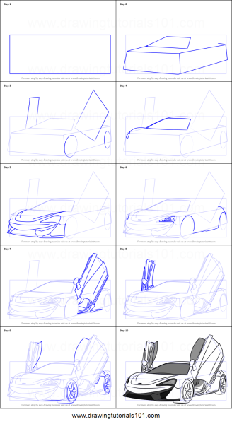 Рисунок машины ручкой поэтапно для начинающих