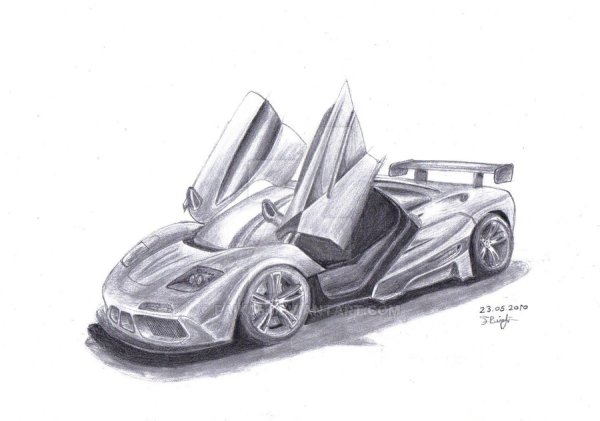 Рисунки для срисовки машины Макларен