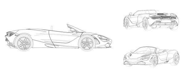 Макларен 720s чертеж