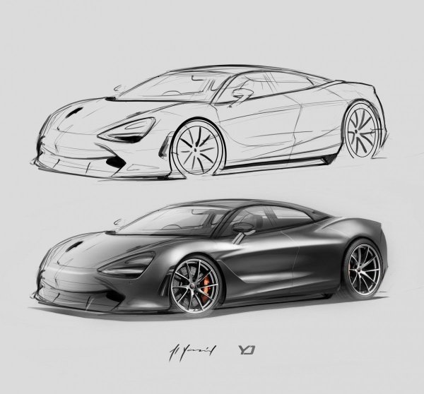 Макларен 720s чертеж