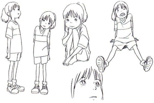 Унесенные призраками нарисовать Тихиро