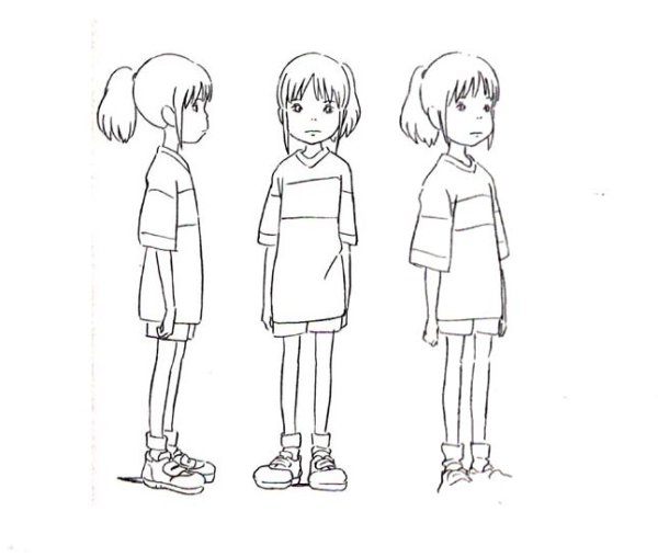 Тихиро в полный рост для срисовки