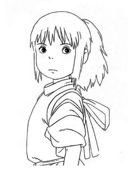 Раскраски аниме Унесенные призраками