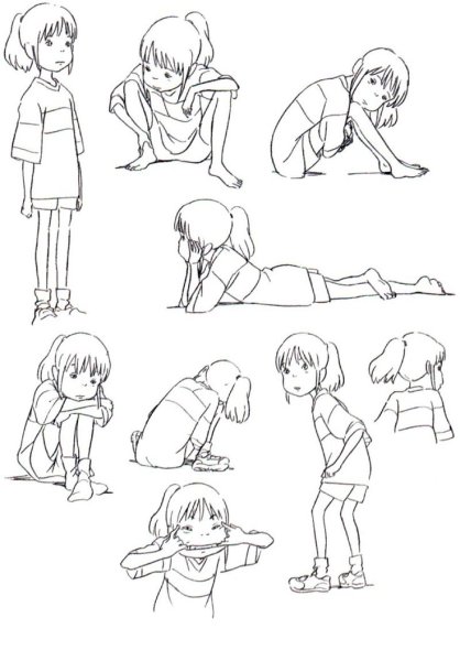Позы для рисования детей