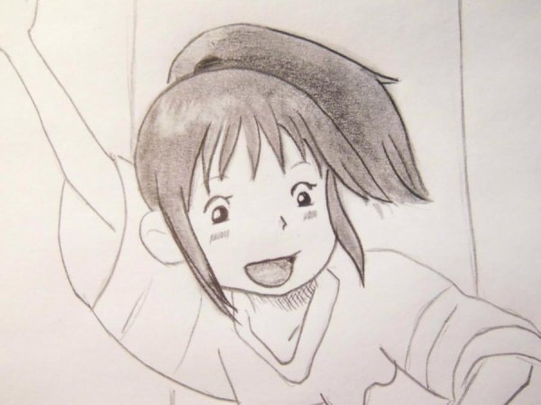 Тихиро карандашом