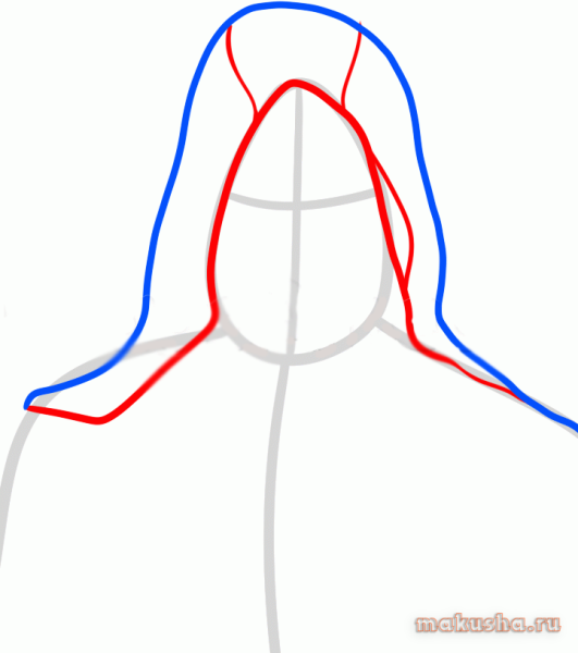 Рисовка капюшона