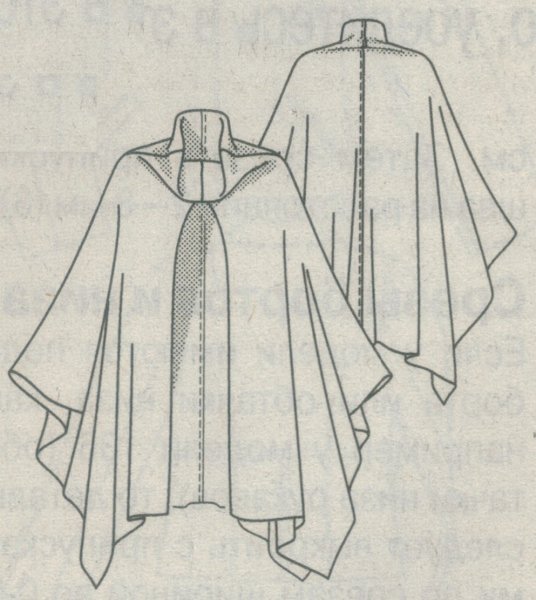 Покрой плаща-накидки