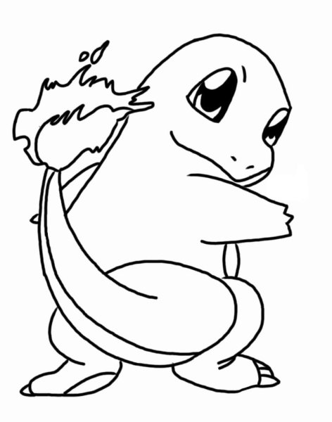 Раскраска покемон Чармандер