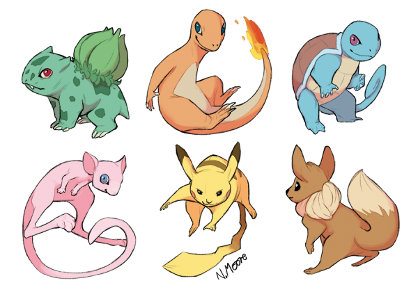 Вапореон и Чармандер