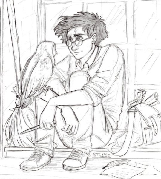 Иллюстрации к Гарри Поттеру легкие