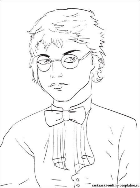 Гарри Поттер раскраска портрет