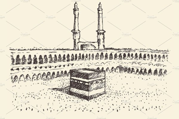 Кааба Мекка рисунок