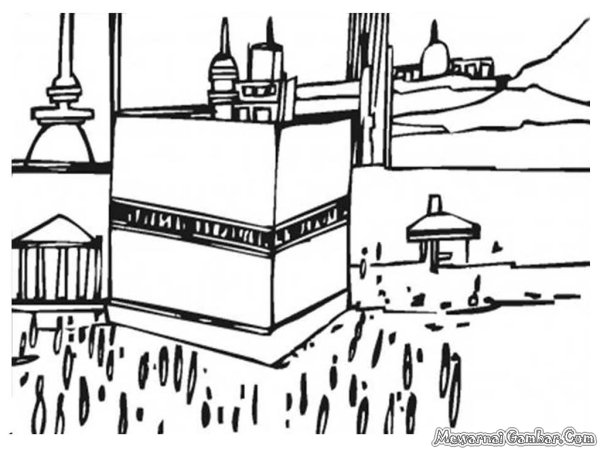 Хадж раскраска для детей