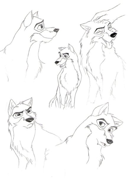 Балто рисовка