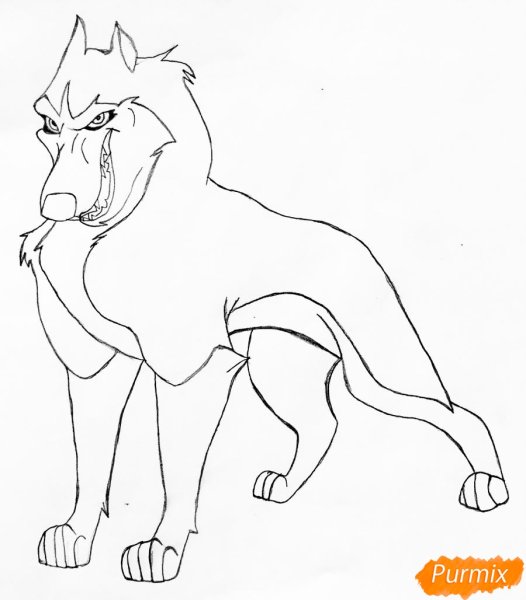 Стил карандашом Балто