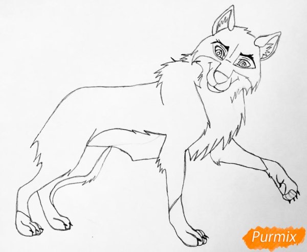 Как нарисовать Балто карандашом поэтапно