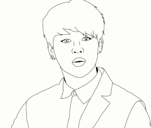 Ким сок Джин для срисовки