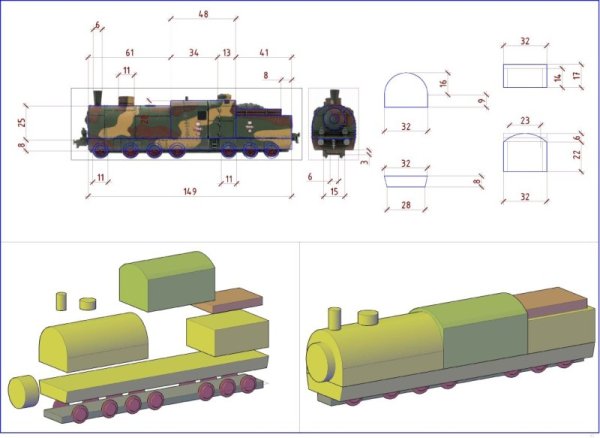 Бронепоезд Козьма Минин схема