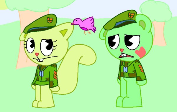 Happy Tree friends Flippy and Patty