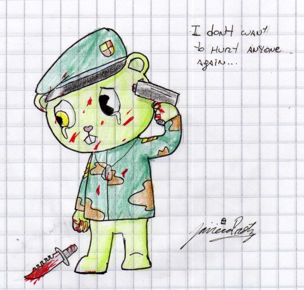 Раскраски Happy Tree friends Fliqpy