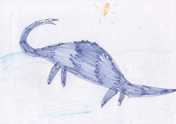 Плезиозавр арт стилизованный