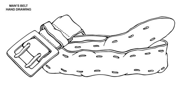 Ремень в руке рисунок