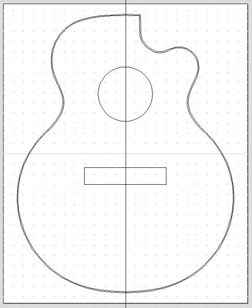 Гитара трафарет