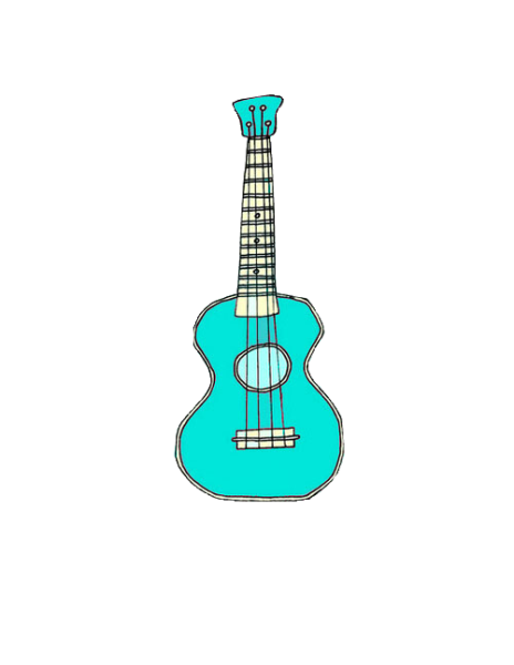 Гитара для срисовки цветная