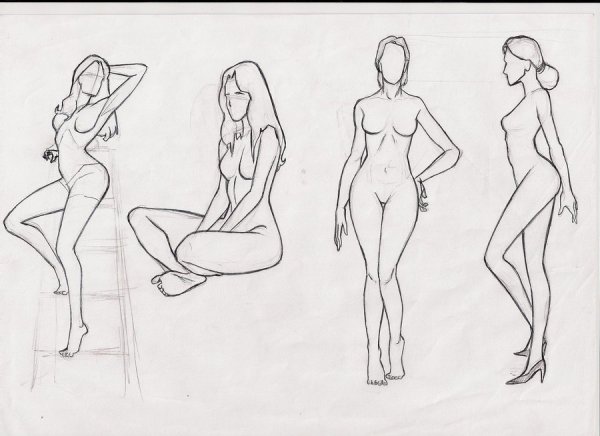 рисование голых девушек