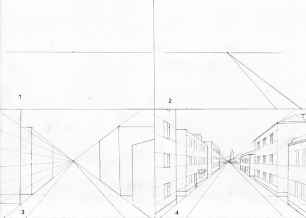 Построение улицы в перспективе
