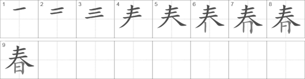 Иероглиф любовь порядок написания