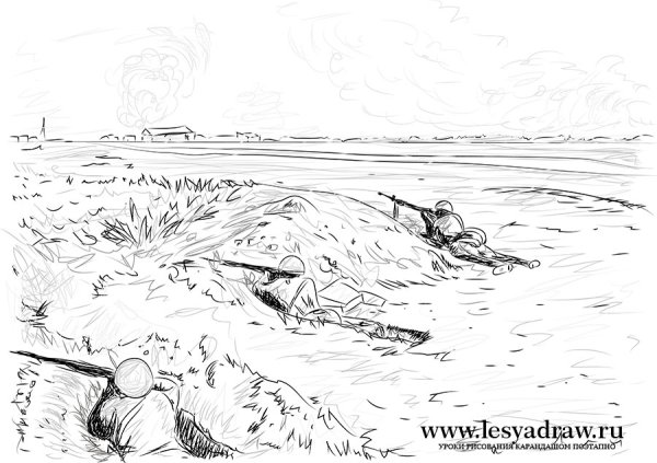 Рисунки о войне карандашом