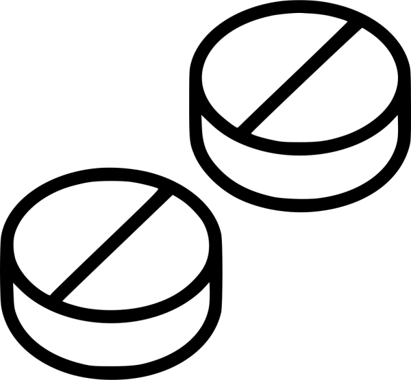 Таблетки черно белые